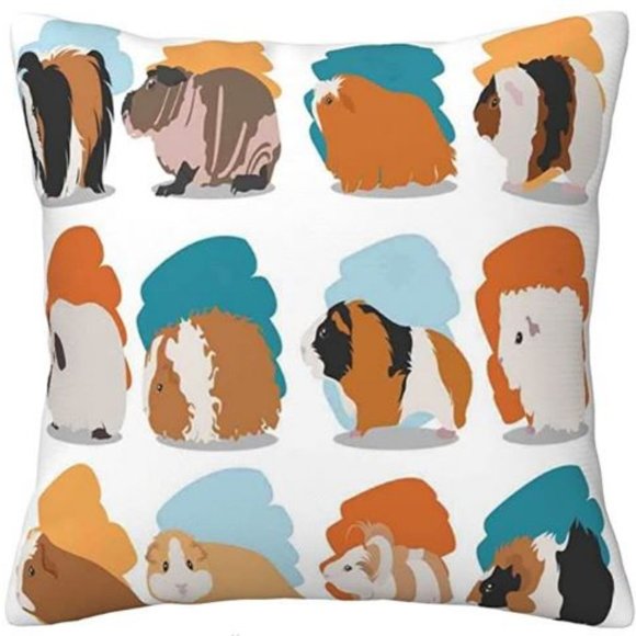 CLEARANCE Guinea Pig 12 x12 Square Couch Pillow Cover - Picture 1 of 2